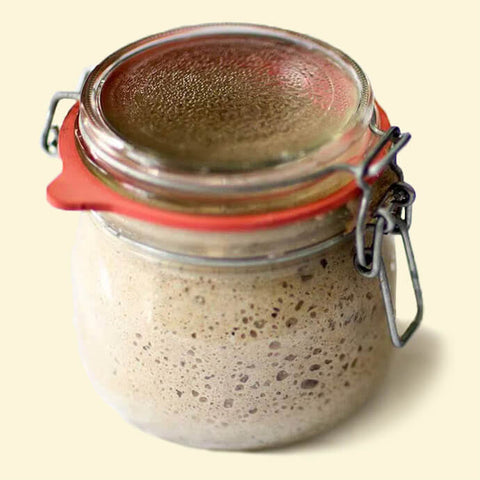 sourdough in a glass jar